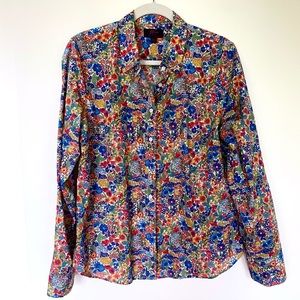 Liberty print J. Crew button-down shirt size 14